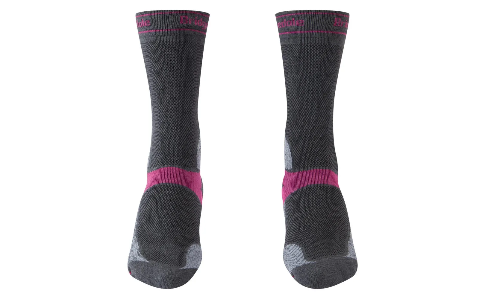 Womens Summer Weight T2 Coolmax Sport Boot Dk Grey Pink 2