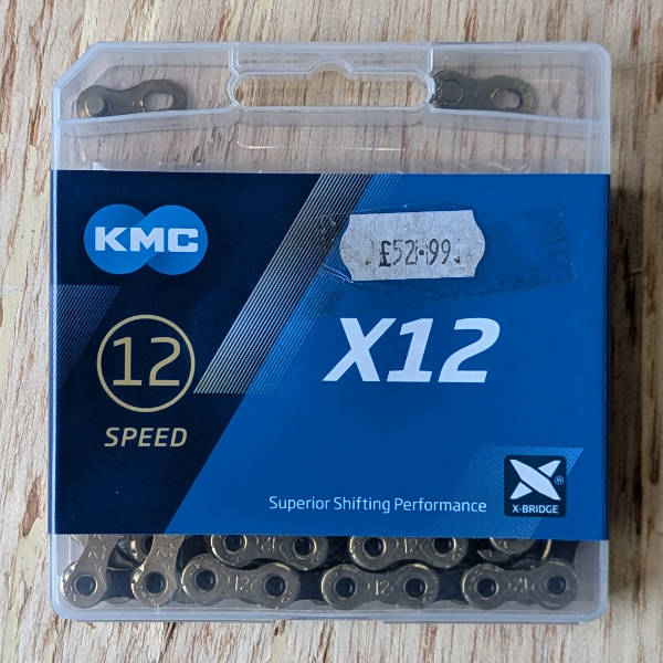 Kmc 12 spd chain x12 ti ngold jet black